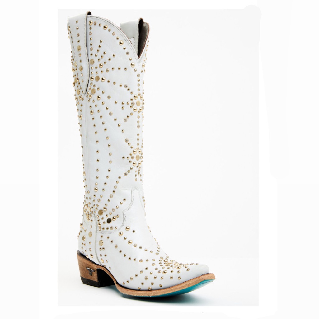 Lane Sparks Fly Western Boots Pearl Bling Snip Toe Cowboy Wedding Eras Size 7.5